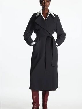 COS Black Trench Coat